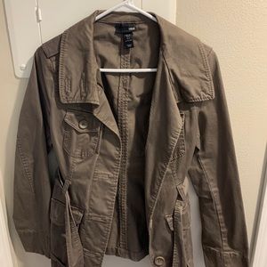 Grey coat. Thinner material